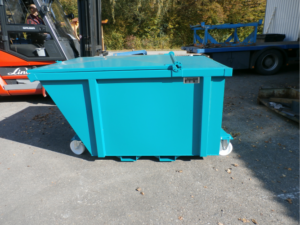 UC mit Deckel, Bock-und Lenkrollen, Staplerschuhe